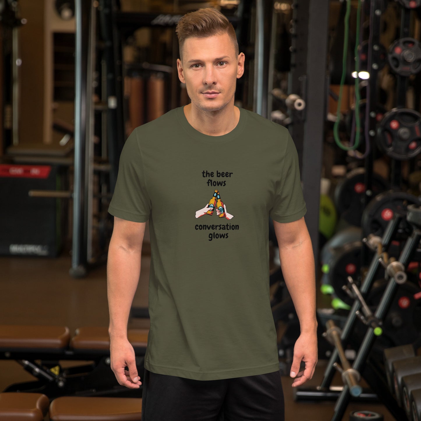 Unisex t-shirt shoppicrew Military Green XS